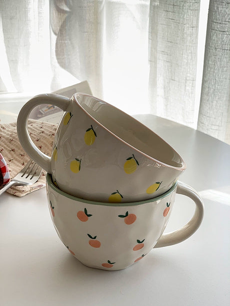 YASUKI Briella Artisan Floral Ceramic Coffee Cup from YASUKI