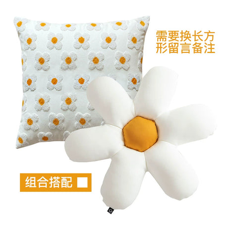 YOULI Cedric Plush Velvet Daisy Accent Pillow from YOULI