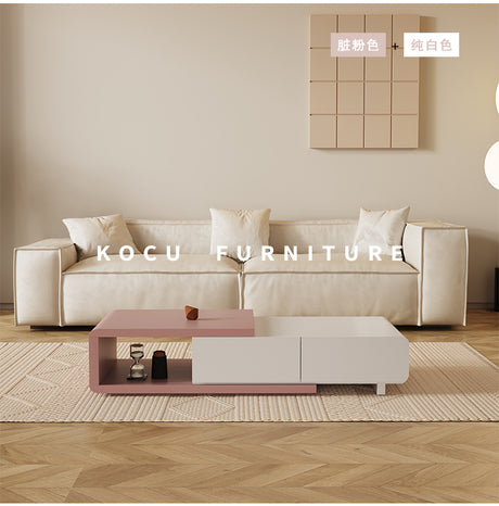KOCU HOME Catania Rustic Retractable Solid Wood Table from KOCU HOME