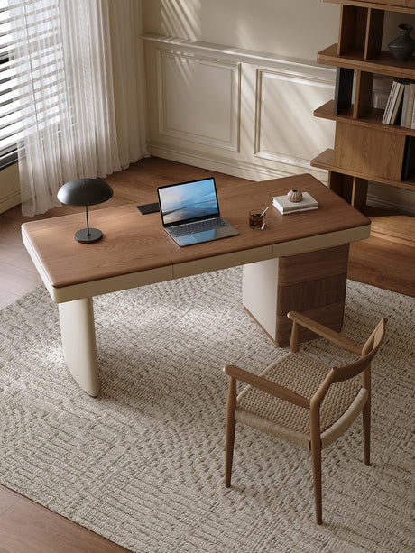 QUANMU Lorenzo Luxury Walnut Modern Workbench Desk from QUANMU