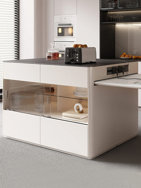 QUANMU Aeliana Luxurious Integrated Dining Bar Table from QUANMU