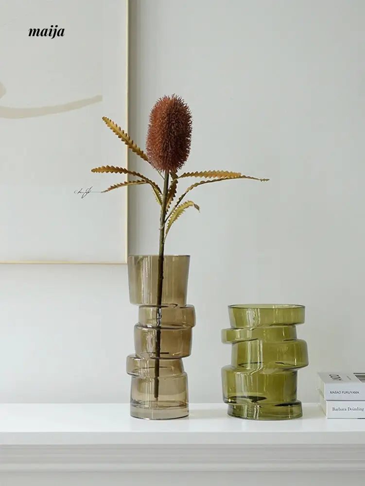 Stacked Glass Tinted Vase from maija