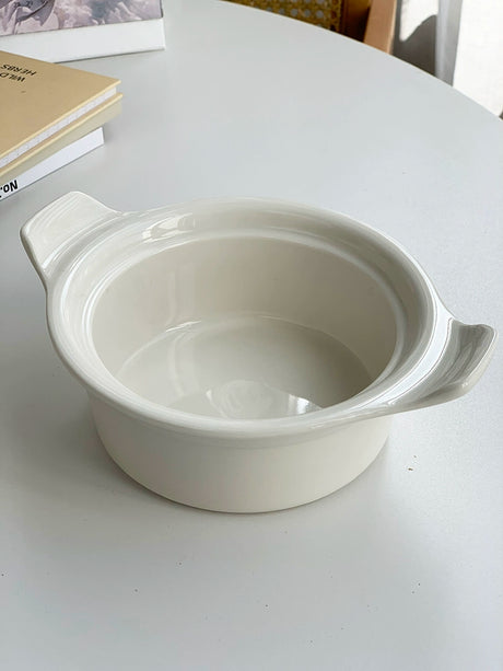 YASUKI Chenhao Minimalist INS Texture White Ceramic Bowl from YASUKI
