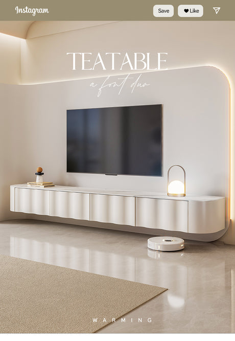 QUANMU Elowen Modern Light Luxury Wall-Mounted TV Cabinet. from QUANMU