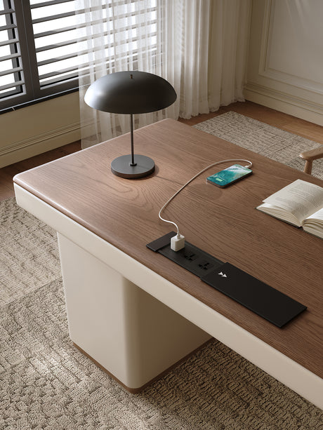 QUANMU Lorenzo Luxury Walnut Modern Workbench Desk from QUANMU