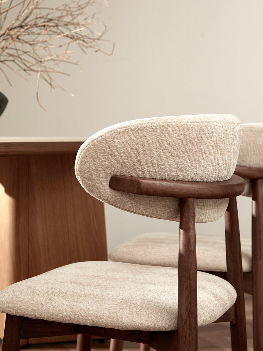 QUANMU Isadora Luxurious Walnut Finish Dining Chair from QUANMU
