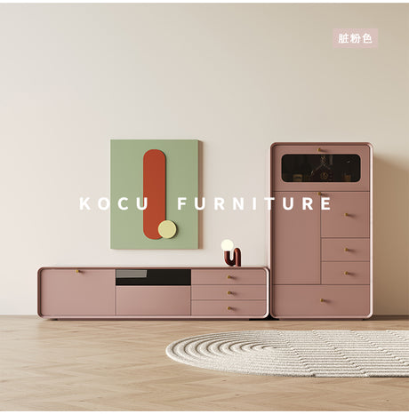 KOCU HOME Ulises Modern Minimalist Solid Wood TV Cabinet Coffee Table Combination from KOCU HOME