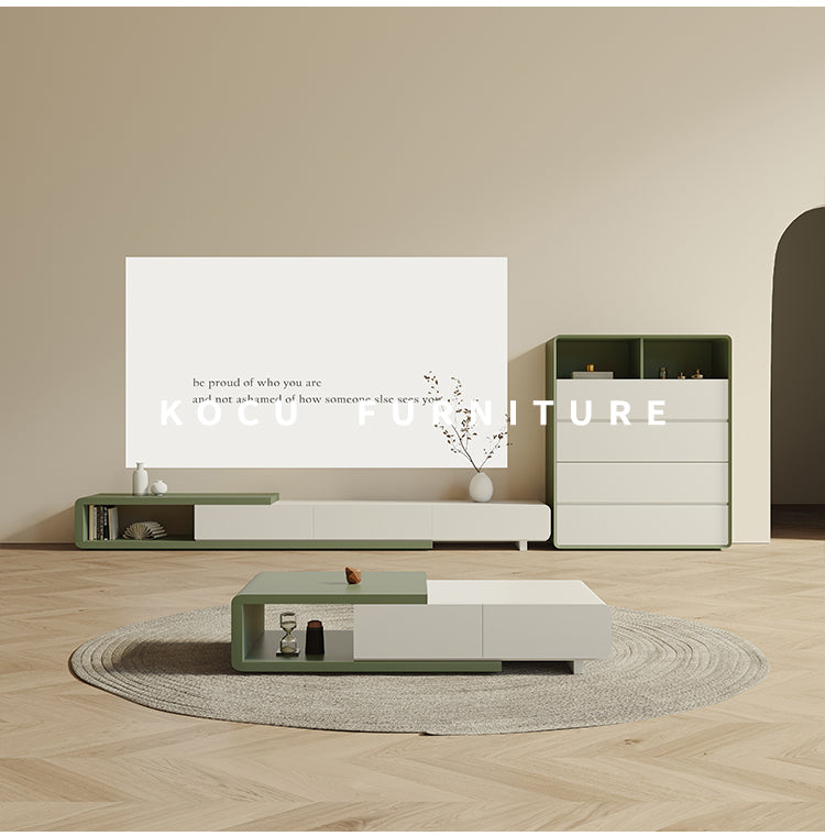 KOCU HOME Elowen Chic Solid Wood TV Cabinet from KOCU HOME