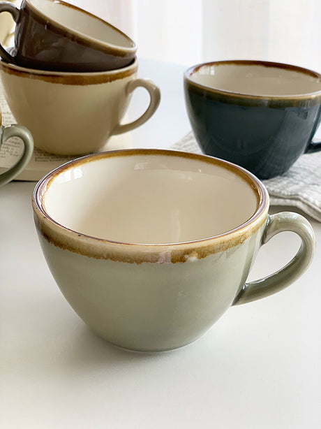 YASUKI Evangeline Vintage French-Inspired Ceramic Tea Cup from YASUKI