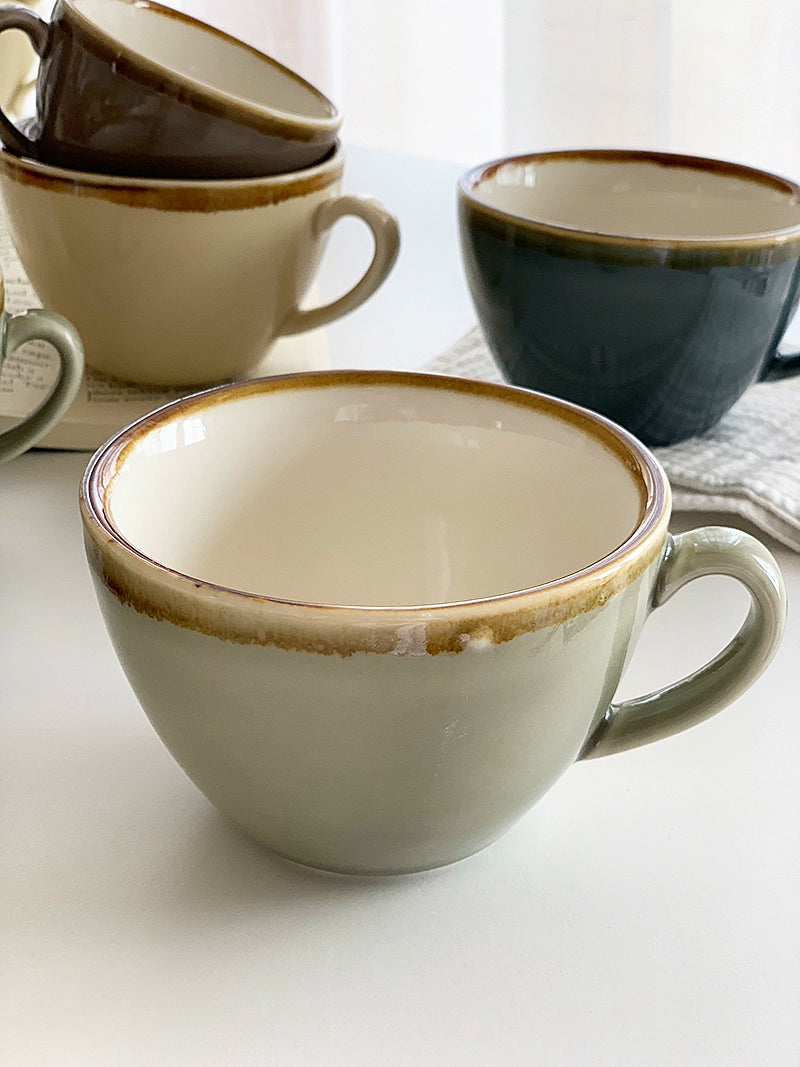 YASUKI Evangeline Vintage French-Inspired Ceramic Tea Cup from YASUKI