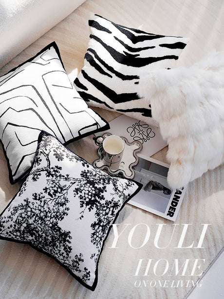 YOULI Theodore Elegant Black Pillowcase Sofa Set from YOULI