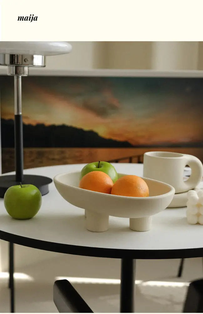 Three-Legged Ceramic Fruit Bowl from maija