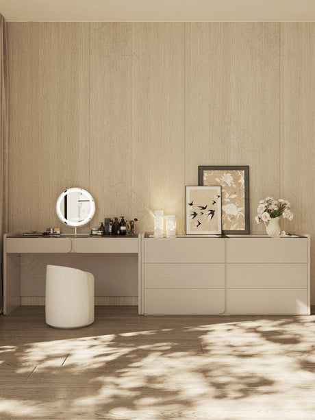FANGYUAN Cambria Sleek Modern Solid Wood Dressing Table from FANGYUAN