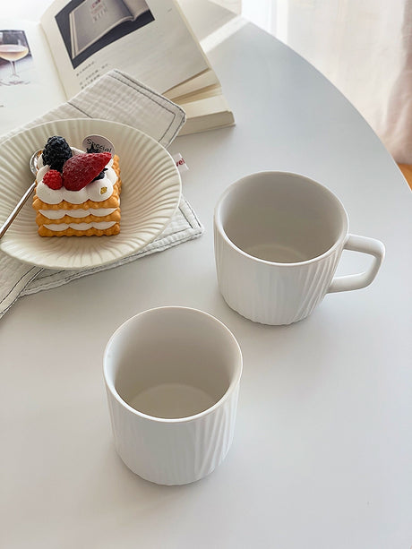 YASUKI Akira Chic Striped Ceramic Coffee Cup from YASUKI