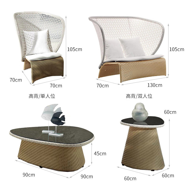 DIME GARDEN Santiago Elegant Rattan Furniture Set from DIME GARDEN