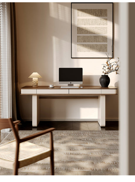 QUANMU Lorenzo Elegant Walnut Workstation from QUANMU