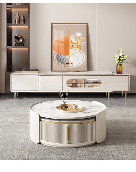 QUANMU Araceli Modern Minimalist Telescopic Coffee Table from QUANMU