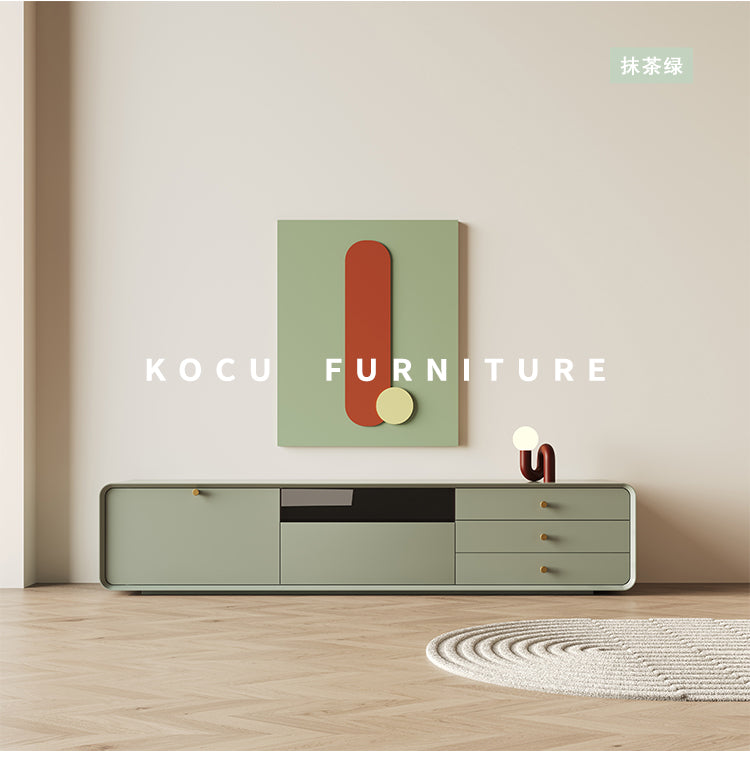 KOCU HOME Ulises Modern Minimalist Solid Wood TV Cabinet Coffee Table Combination from KOCU HOME