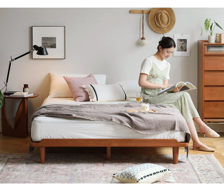 HANKE Isabell Elegant Cherrywood Tatami Bed Frame from HANKE