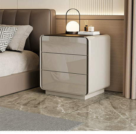 APARTMENT NO.7 Thaddeus Sleek Minimalist Three-Drawer Bedside Table from APARTMENT NO.7