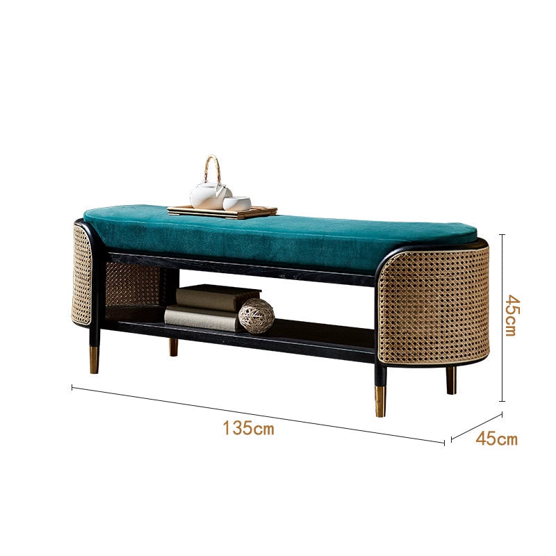 RATTAN CRAFTSMAN Wooden Bedroom Shoe Stool from RATTAN CRAFTSMAN