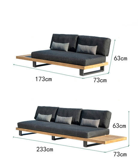 DIME GARDEN Isadora Stylish Natural Wood & Aluminum Outdoor Furniture from DIME GARDEN