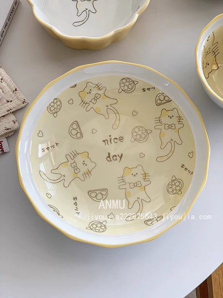 YASUKI Olwen Charming Cute Ceramics Plate from YASUKI