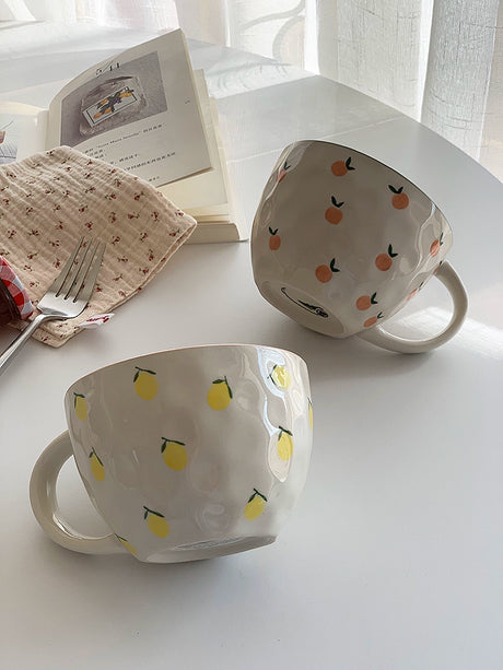 YASUKI Briella Artisan Floral Ceramic Coffee Cup from YASUKI
