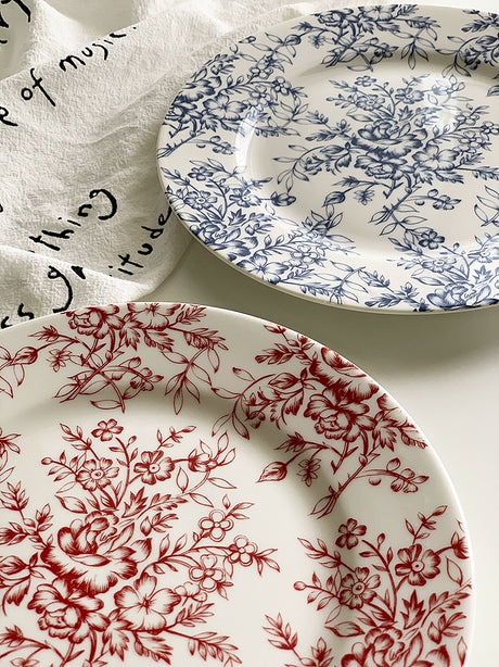 YASUKI Esmeralda Vintage Floral Ceramic Dinner Plate from YASUKI
