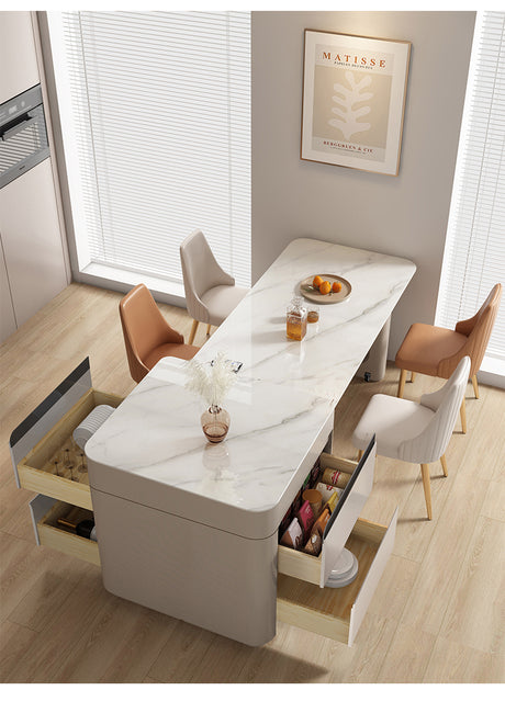 QUANMU Santiago Expandable Luxe Dining Table Set from QUANMU