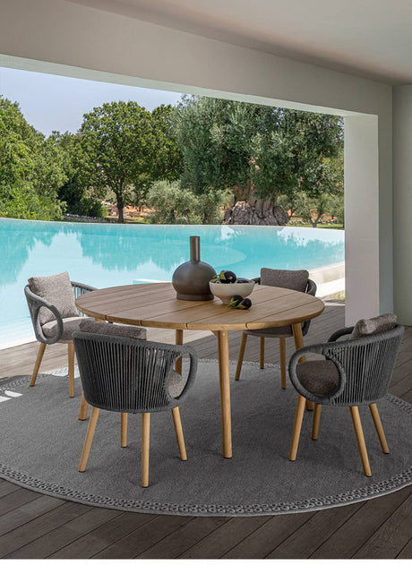 RATTAN SPACE Isolde Serenity Rain-Resistant Outdoor Dining Chair Set. from RATTAN SPACE