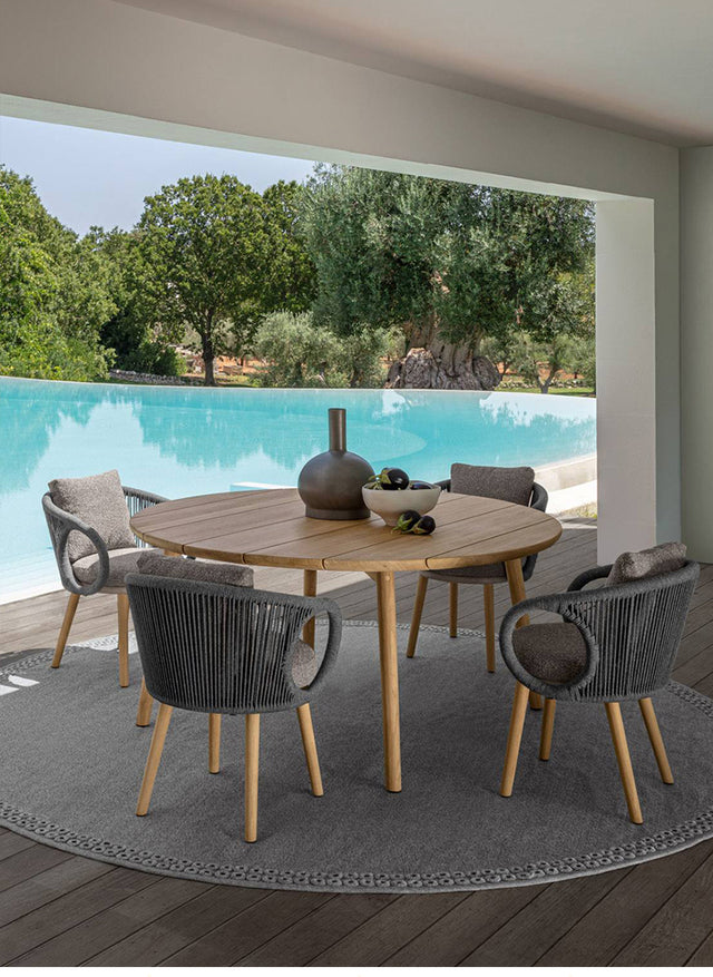 RATTAN SPACE Isolde Serenity Rain-Resistant Outdoor Dining Chair Set. from RATTAN SPACE