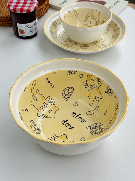 YASUKI Olwen Charming Cute Ceramics Plate from YASUKI