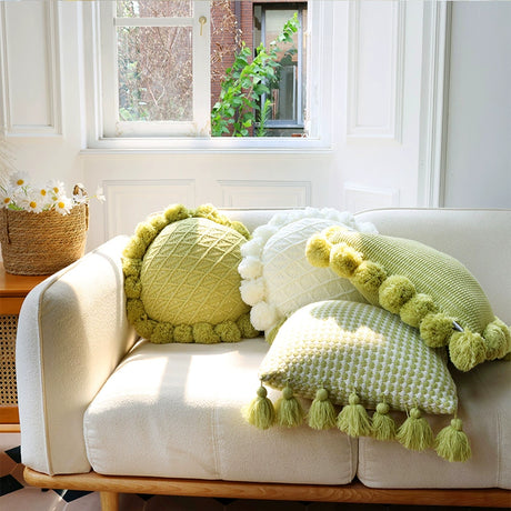 YOULI Santiago Mint Knitted Cozy Pillowcase from YOULI