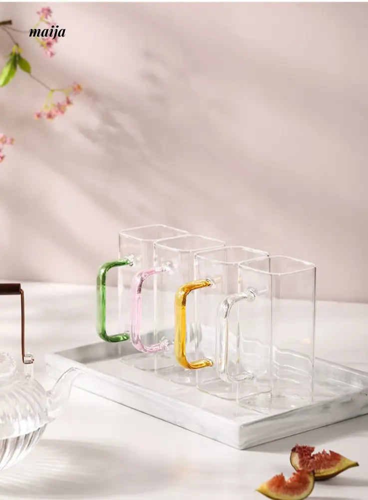 Square Jelly Milk Tea Glass from maija