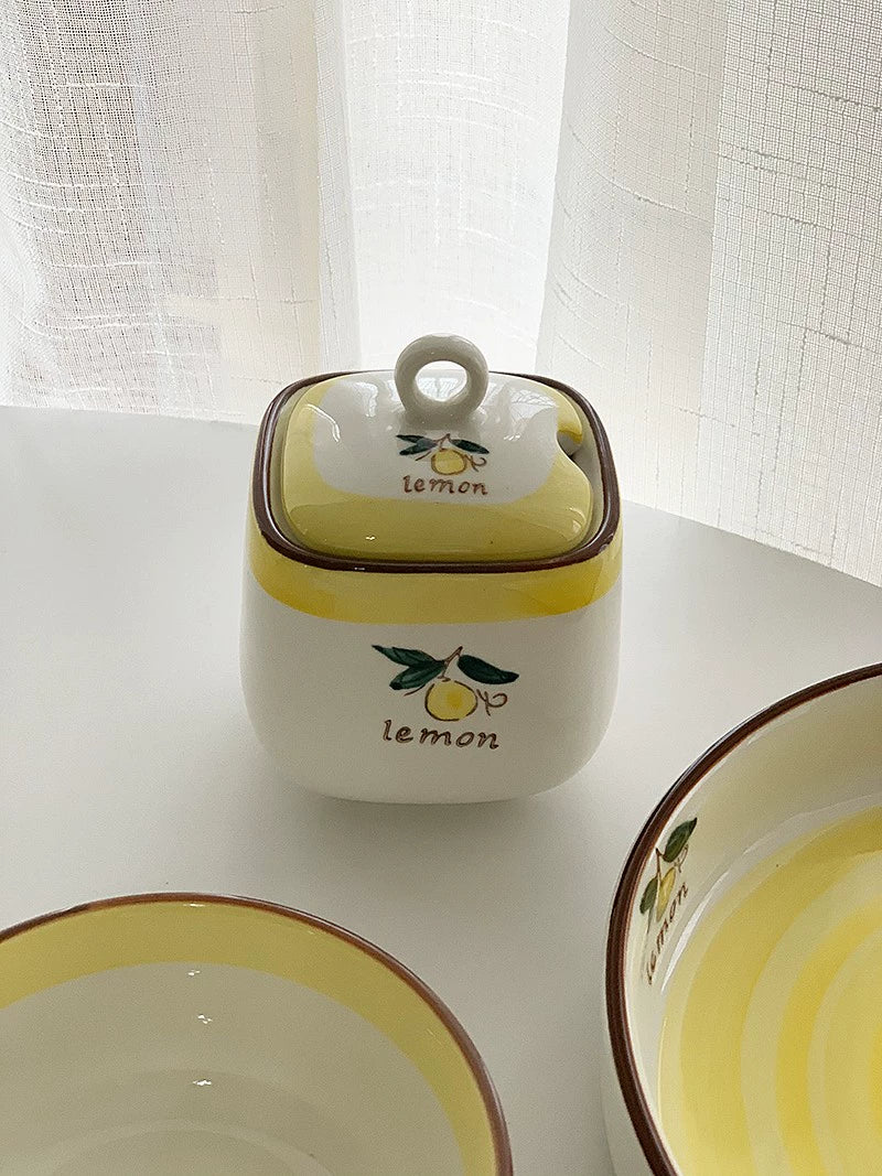 YASUKI Emilia Pastoral Fruit Glaze Ceramic Rice Bowl from YASUKI