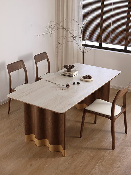 QUANMU Isidore Elegant Walnut Dining Table from QUANMU