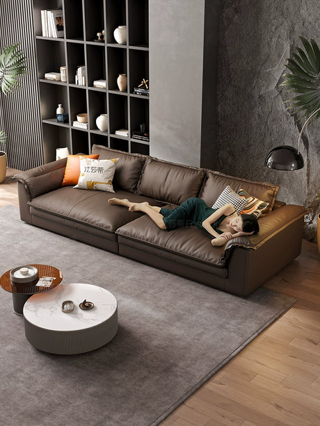 FASATI Jasper Luxurious Deep-Seat Leather Sofa from FASATI