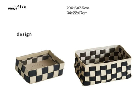 Checkerboard Woven Basket from momo's talk