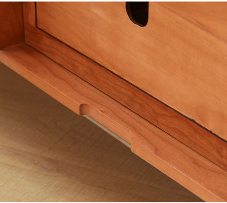 HANKE Santiago Retro Solid Wood TV Cabinet with Glass Doors - Living Room Storage Solution from HANKE
