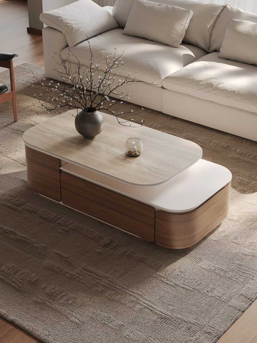QUANMU Santiago Elegant Retractable Coffee Table from QUANMU