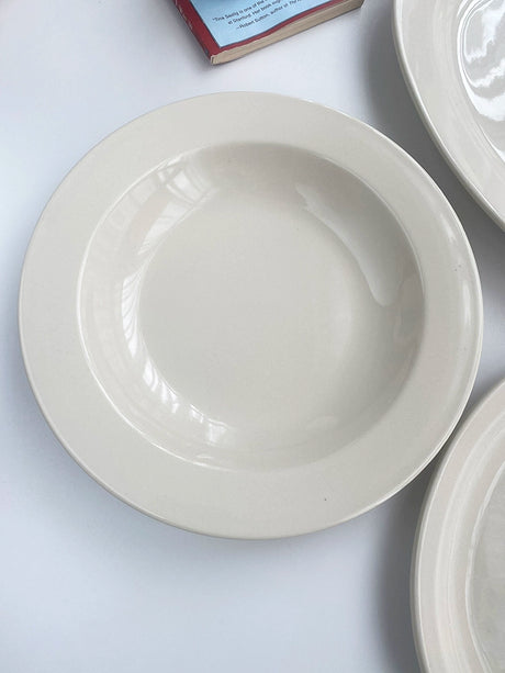 YASUKI Chenhao Minimalist INS Texture White Ceramic Bowl from YASUKI