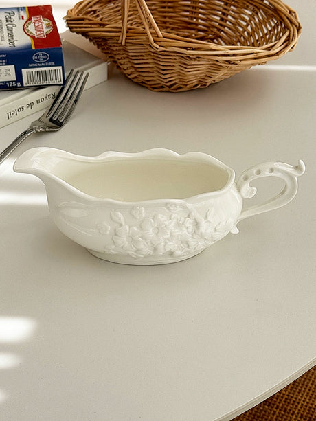 YASUKI Amelie Elegant Floral Relief Ceramic Coffee Set from YASUKI