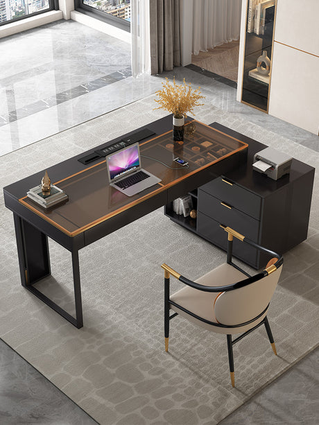 QUANMU Rhiannon Luxurious High-Level Sensory Corner Desk from QUANMU