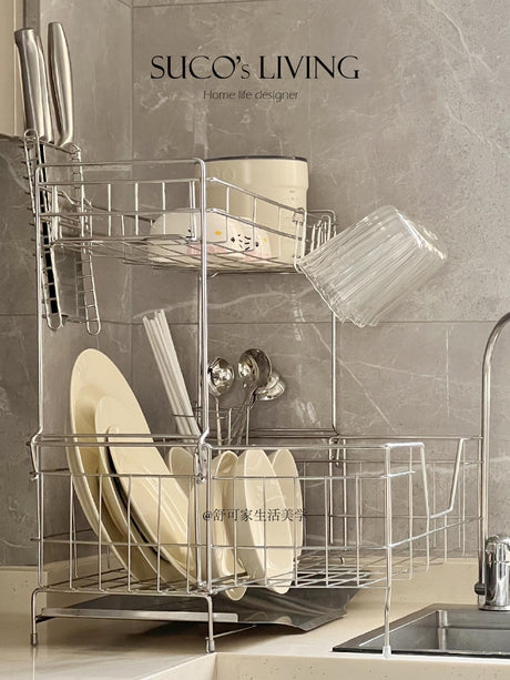 SUCO Haruki Space-Saving Stainless Steel Drying Rack from SUCO