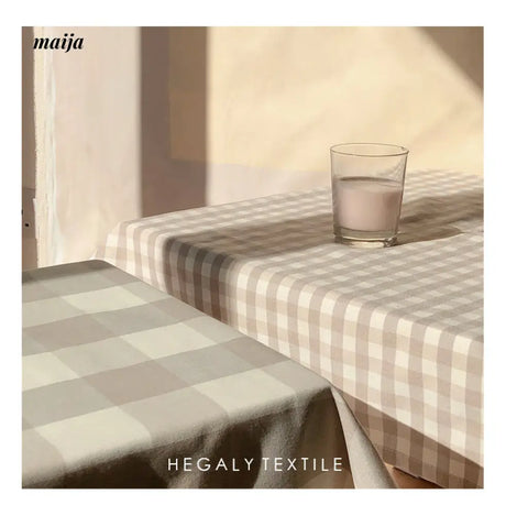 Latte Cotton Linen Tablecloth from Hegaly Textile