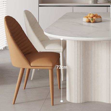 QUANMU Arlesia Elegant Light Luxury Semi-Circular Dining Table Set from QUANMU