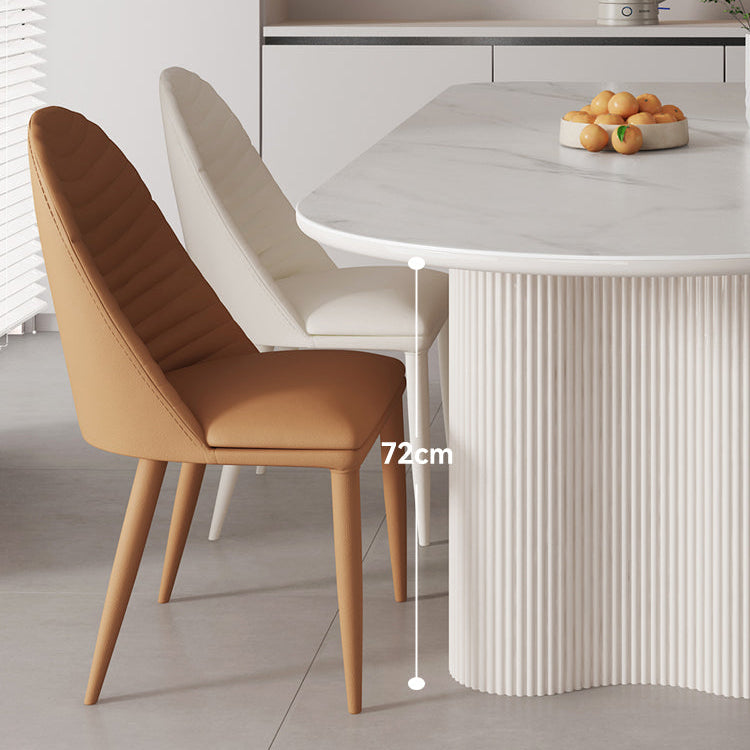 QUANMU Arlesia Elegant Light Luxury Semi-Circular Dining Table Set from QUANMU