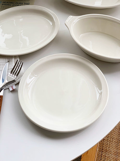 YASUKI Chenhao Minimalist INS Texture White Ceramic Bowl from YASUKI