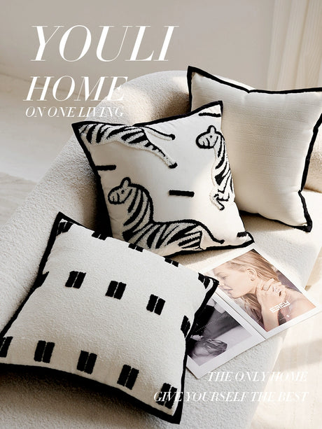YOULI Amelie Elegant Zebra Design Cushion Cover from YOULI